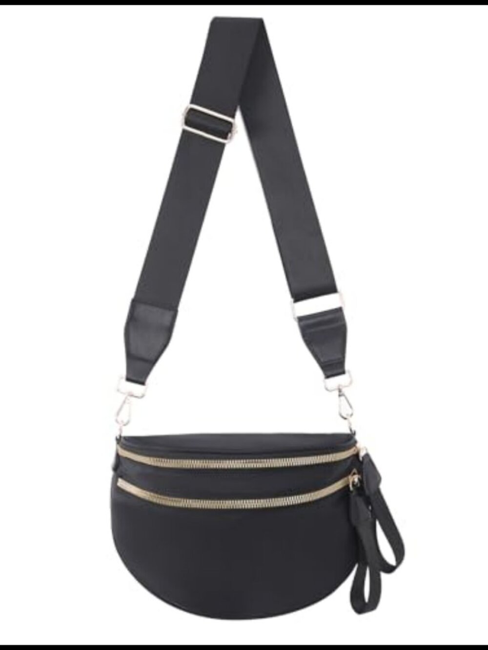Nylon Crossbody Bum Bag Water Resistant Large Sling Purse Women